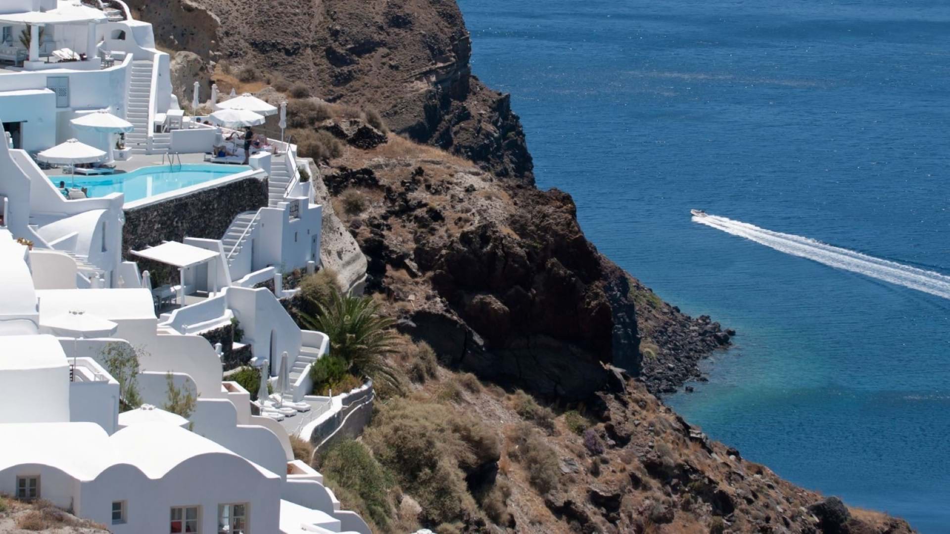 Litice vulkanskog ostrva Santorini putovanje