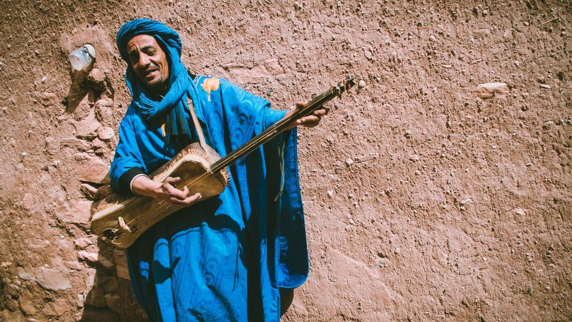 Beduinski muzičar Maroko.