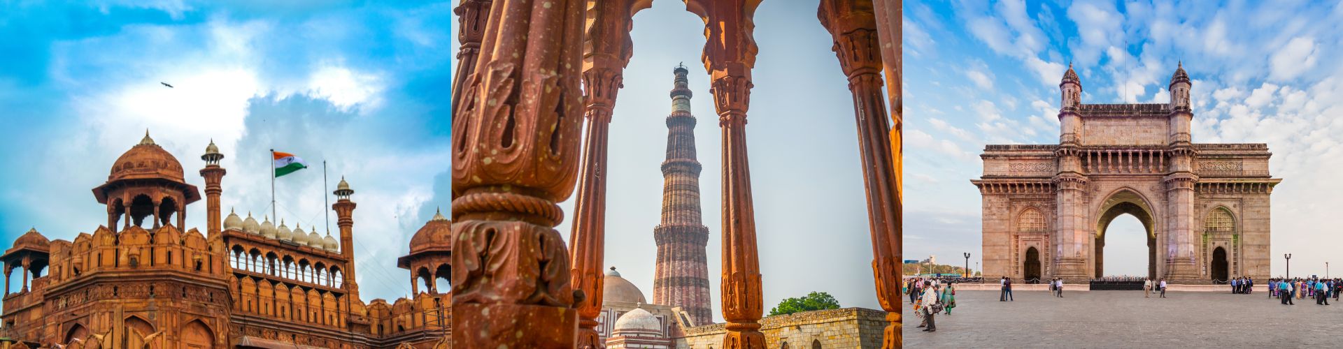 Delhi, Indija, India Gate, Qtub Minar