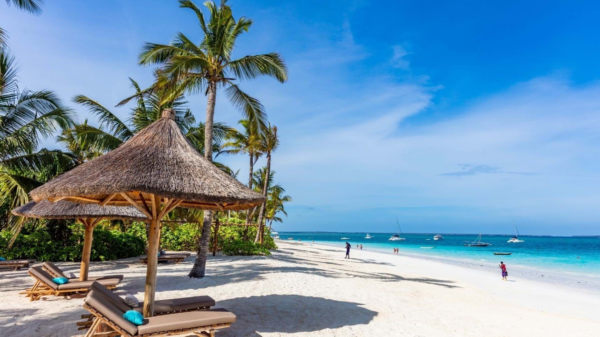 Paje Beach na Zanzibaru. 